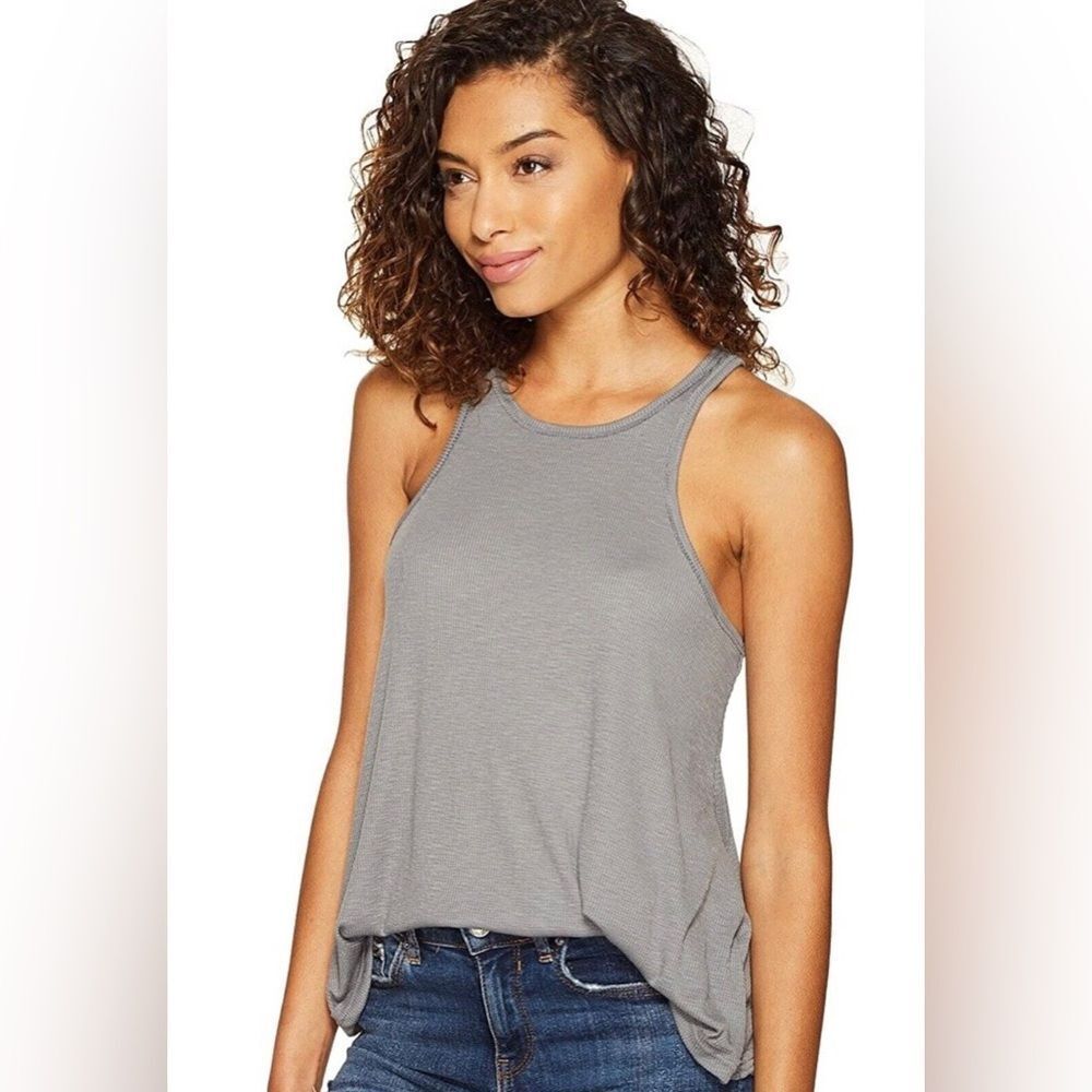 Free People‎ Light Grey Long Beach Tank Top
